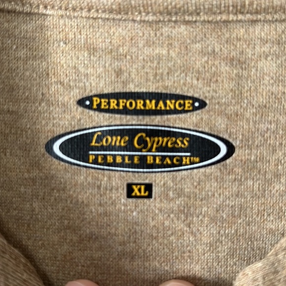 Lone Cypress Pebble Beach Performance Tan Long Sleeve Top XL Tall - Picture 5 of 6